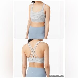 🍋 Lululemon LIKE NEW Energy Bra - Space Dye Camo White Silver Spoon - Size 12